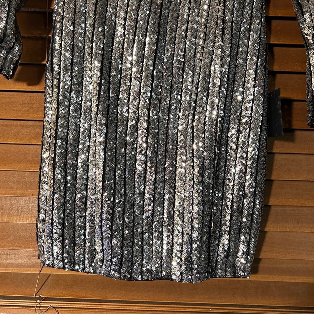 Lulus Silver Sequin Mini Dress S - Picture 4 of 8